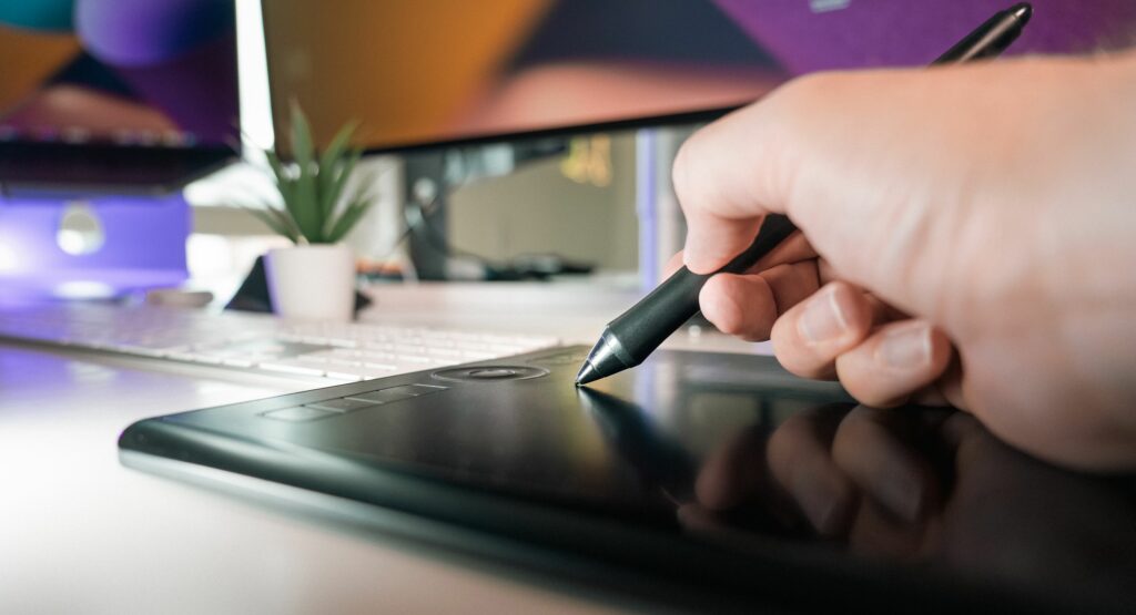 design logo avec tablette